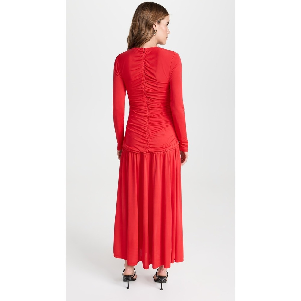 Farm Rio Dress V Neck Ruched Maxi - Picture 3 of 15